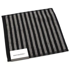 marimekko（マリメッコ） UJO MINI TOWEL 25cm×25cm 64393 67 grey black ボーダー柄 ミニタオル