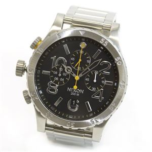 NIXON（ニクソン） THE 48-20 CHRONO（フォーティエイト・トゥエンティ・クロノ） 人気のフォルムにNEWサイズが誕生 ダイヤルのカラーアクセントが魅力のモテ系1／10クロノグラフウォッチ A486-000