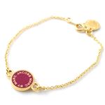 MARC BY MARC JACOBS（マークバイマークジェイコブス） M0003554-607 GARNET Classic Marc Enamel Discs Bracelet クラシックマーク エナメル ロゴ ディスク ブレスレット