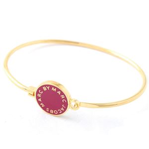 MARC BY MARC JACOBS（マークバイマークジェイコブス） M0003555-607 GARNET Classic Marc Enamel Discs Skinny Bracelet クラシックマーク エナメル ロゴ ディスク スキニー バングル ブレスレット