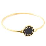 MARC BY MARC JACOBS（マークバイマークジェイコブス） M3PE578-062 80357 BLACK／ORO Classic Marc Enamel Discs Skinny Bracelet クラシックマーク エナメル ロゴ ディスク スキニー バングル ブレスレット