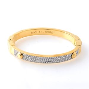 Michael Kors（マイケルコース） MICHAEL KORS クリスタルパヴェ スタッズ バングル ブレスレット Gold-Tone Crystal Pave Astor Stud Bangle Bracelet MKJ1975710 ブレスレット