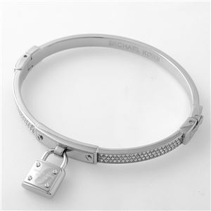 Michael Kors（マイケルコース） MICHAEL KORS パドロックチャーム パヴェ バングル／ブレスレット Pave PadLock Silver-Tone Bracelet MKJ3019040 バングル