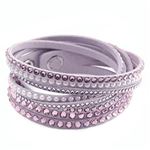 Swarovski（スワロフスキー） 5120639 Slake Deluxe Light Purple ダブルラップ 2重巻タイプ（8連） ピンクミックス・クリスタル ブレスレット