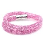 Swarovski（スワロフスキー） 5139747 Stardust Pink Double スターダスト ダブルラップ 2重巻タイプ ローズ＆ライトローズ・クリスタル ブレスレット Sサイズ