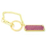 MARC BY MARC JACOBS（マークバイマークジェイコブス） M0007175-607 GARNET Standard Supply Bag Charm スタンダードサプライ ロゴプレート バックチャーム キーリング キーホルダー