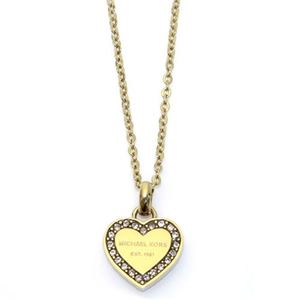 Michael Kors（マイケルコース） Pave Gold-Tone Heart Charm Pendant Necklace パヴェ ハートチャーム ネックレス／ペンダント MKJ3969710