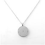 Michael Kors（マイケルコース） MICHAEL KORS クリスタルストーン ロゴディスク ネックレス／ペンダント Silver-Tone Logo Disc Pendant Necklace MKJ2655040 ネックレス