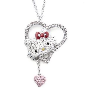 Swarovski（スワロフスキー） 1106120 Hello Kitty Pendant Iconic Heart ハローキティ クリスタルパヴェ・ハート ポインティアージュ ペンダント ネックレス