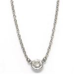 Tiffany（ティファニー） ダイヤモンド バイ ザ ヤード゛ ペンダント ネックレス 0.12ct 16in PT プラチナ 24834255