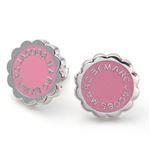 MARC BY MARC JACOBS（マークバイマークジェイコブス） M0005773-679 BRIGHT ROSE Enamel Scalloped Logo Disc-O Studs スカルップド エナメル ロゴ ディスク ピアス