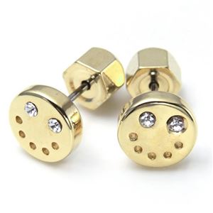 MARC BY MARC JACOBS（マークバイマークジェイコブス） M0005775-711 ORO Smiley Studs スマイル ラインストーン ピアス