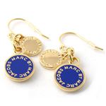 MARC BY MARC JACOBS（マークバイマークジェイコブス） M0003557-433 SAPPHIRE Classic Marc Enamel Discs Earrings クラシックマーク エナメル ロゴ ディスク ピアス