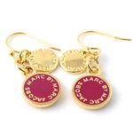 MARC BY MARC JACOBS（マークバイマークジェイコブス） M0003557-607 GARNET Classic Marc Enamel Discs Earrings クラシックマーク エナメル ロゴ ディスク ピアス