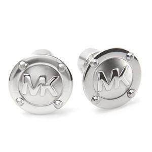 Michael Kors（マイケルコース） Logo Button Silver-Tone Earrings スタッズ ロゴ ボタン ピアス MKJ1667040