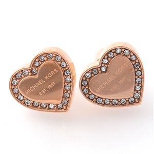 Michael Kors（マイケルコース） MICHAEL KORS パヴェ ハート スタッド ピアス Pave Rose Gold-Tone Heart Stud Earrings MKJ3967791 ピアス