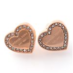 Michael Kors（マイケルコース） MICHAEL KORS パヴェ ハート スタッド ピアス Pave Rose Gold-Tone Heart Stud Earrings MKJ3967791 ピアス