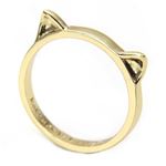 KATE SPADE（ケイトスペード） WBRUA447-711 #6 OUT OF THE BAG cat ears ring キャット 猫耳モチーフ リング 指輪 サイズ6 （日本サイズ11号）