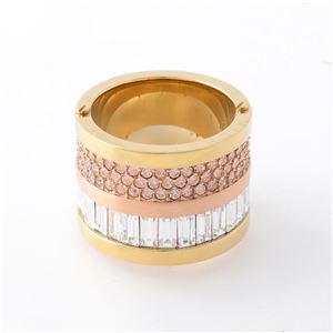 Michael Kors（マイケルコース） MICHAEL KORS パヴェ バレルリング 指輪 サイズ5 （日本サイズ8号） Pave Two-Tone Barrel Ring MKJ1907931／5 リング