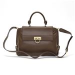 Ferragamo（サルバトーレフェラガモ） SOFIA small ソフィア スモール ガンチーニ金具 2WAY ショルダー・ハンドバッグ ≪2013AW≫ 21 A896 DEEP TAUPE 547623