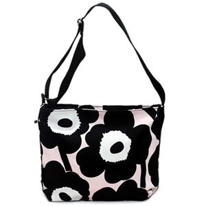 marimekko（マリメッコ） MINI OSMA UNIKKO 42103 291 powder／black／off-white ウニッコ柄 コットンキャンバス ショルダーバッグ