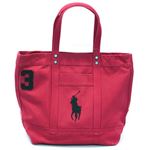 Polo Ralph Lauren（ポロラルフローレン） BIG PONY TOTE 4.05533E+11 PARK AVENUE RED ファスナー付 キャンバス トートバッグ