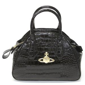 Vivienne Westwood（ヴィヴィアンウエストウッド） クロコ型押し ハンドバッグ NEW CHANCERY 6321 137 BALCK