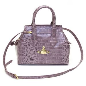 Vivienne Westwood（ヴィヴィアンウエストウッド） クロコ型押し 2WAY ショルダー・ハンドバッグ NEW CHANCERY 6454 L41 LAVANDA