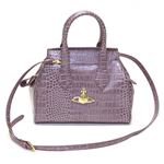 Vivienne Westwood（ヴィヴィアンウエストウッド） クロコ型押し 2WAY ショルダー・ハンドバッグ NEW CHANCERY 6454 L41 LAVANDA