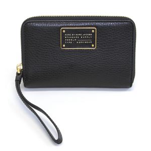 MARC BY MARC JACOBS（マークバイマークジェイコブス） M0007205 1 Black New Too Hot To Handle Wingman iPhone・アイフォン収納ポケット＆パスケース付 ラウンドファスナーマルチポーチ ミニ財布 ≪2015AW≫