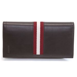 Bally（バリー） TALIRO 271 CHOCOLATE ファスナー小銭入れ付 二つ折り長財布 カーフ