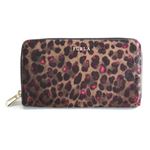 Furla（フルラ） BABYLON 780297 PO07 LEOPARDO+SAFFIANO TONI PINKY+ONYX バビロン ラウンドファスナー長財布 レオパード柄 カーフヘア／サフィアーノレザー ≪2015AW≫