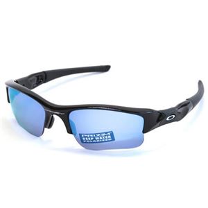 OAKLEY（オークリー） サングラス OO9009-11／FLAK JACKET XLJ ポリッシュドブラック Prizm Deep Water Polarized（偏光レンズ）