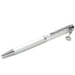 Swarovski（スワロフスキー） ☆160粒のクリスタルの輝き☆Hello Kitty Crystalline Ballpoint Pen ハローキティチャーム付 クリスタル・ボールペン White Pearl 5064392