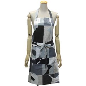 marimekko（マリメッコ） 67388 990 black／grey RUUTU-UNIKKO APRON ウニッコ柄×チェック エプロン