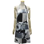 marimekko（マリメッコ） 67388 990 black／grey RUUTU-UNIKKO APRON ウニッコ柄×チェック エプロン