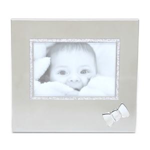 Swarovski（スワロフスキー） 5004627 Baby Picture Frame with Bow クリスタルの輝き☆ステンレス製 マグネットリボン付 フォトフレーム 写真立て