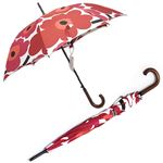 marimekko（マリメッコ） PIENI UNIKKO STICK UMBRELLA ウニッコ柄 ワンタッチ スティック傘 長傘 アンブレラ 38660 1 white／red