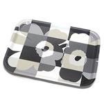 marimekko（マリメッコ） 67306 990 black／grey RUUTU-UNIKKO PLYWOOD TRAY ウニッコ柄×チェック トレイ キッチントレー 20cm×27cm