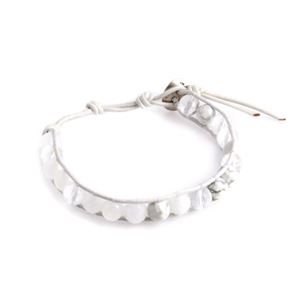 CHAN LUU（チャンルー） BS-4226 WHT MIX／N WHT 1ラップブレスレット ホワイトストーン ミックス