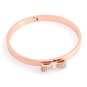 KATE SPADE（ケイトスペード） WBRUB231-704 Clear／Rose Gold リボンモチーフ バングル