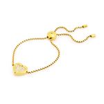 Michael Kors（マイケルコース） MKJ4140710 Pave Gold-Tone Heart Charm Slider Bracelet パヴェ ハートチャーム スライダー ブレスレット