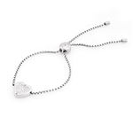 Michael Kors（マイケルコース） MKJ4141040 Pave Silver-Tone Heart Charm Slider Bracelet パヴェ ハートチャーム スライダー ブレスレット