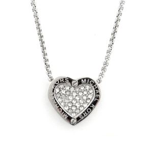Michael Kors（マイケルコース） MKJ4143040 Pave Silver-Tone Heart Charm Pendant Necklace パヴェ ハートチャーム ペンダント／ネックレス