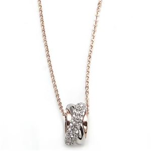 Swarovski（スワロフスキー） Wave Rose Gold ミックス クリスタルパヴェ ペンダント ネックレス 5081230