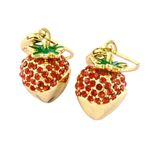 KATE SPADE（ケイトスペード） WBRUA785-616 Outside The Box Strawberry Drop Earrings チョコがけイチゴモチーフ ドロップ ピアス