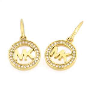 Michael Kors（マイケルコース） MKJ4794710 Pave Gold-Tone Fulton Logo Open Earrings パヴェ オープン MKロゴ ピアス