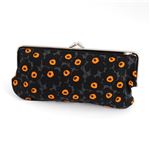 marimekko（マリメッコ） 42982 992 grey／black／orange SILMALASIKUK PIKKUINEN UNIKKO がま口 コットンパース ポーチ メガネケース 小物入れ