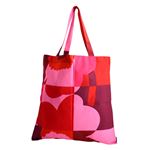 marimekko（マリメッコ） 67302 330 red／pink RUUTU-UNIKKO BAG 44X43cm ファブリック トートバッグ エコバッグ