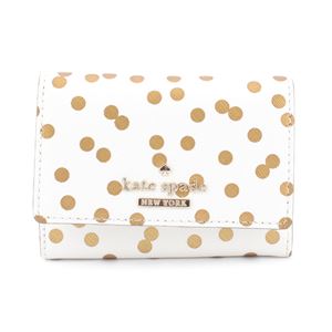 KATE SPADE（ケイトスペード） PWRU4731 288 Bridal Cream Cedar Street Confetti Dot Darla ドット柄 キーリング付 マルチケース 小銭・定期・カード入れ付